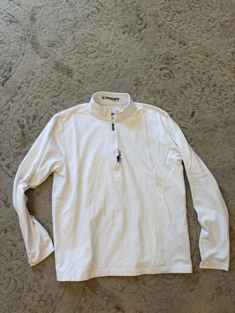 Spyder White Long Sleeve Half-Zip Pullover